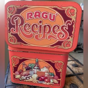 Ragu Vintage Metal Recipe Tin With Inserts